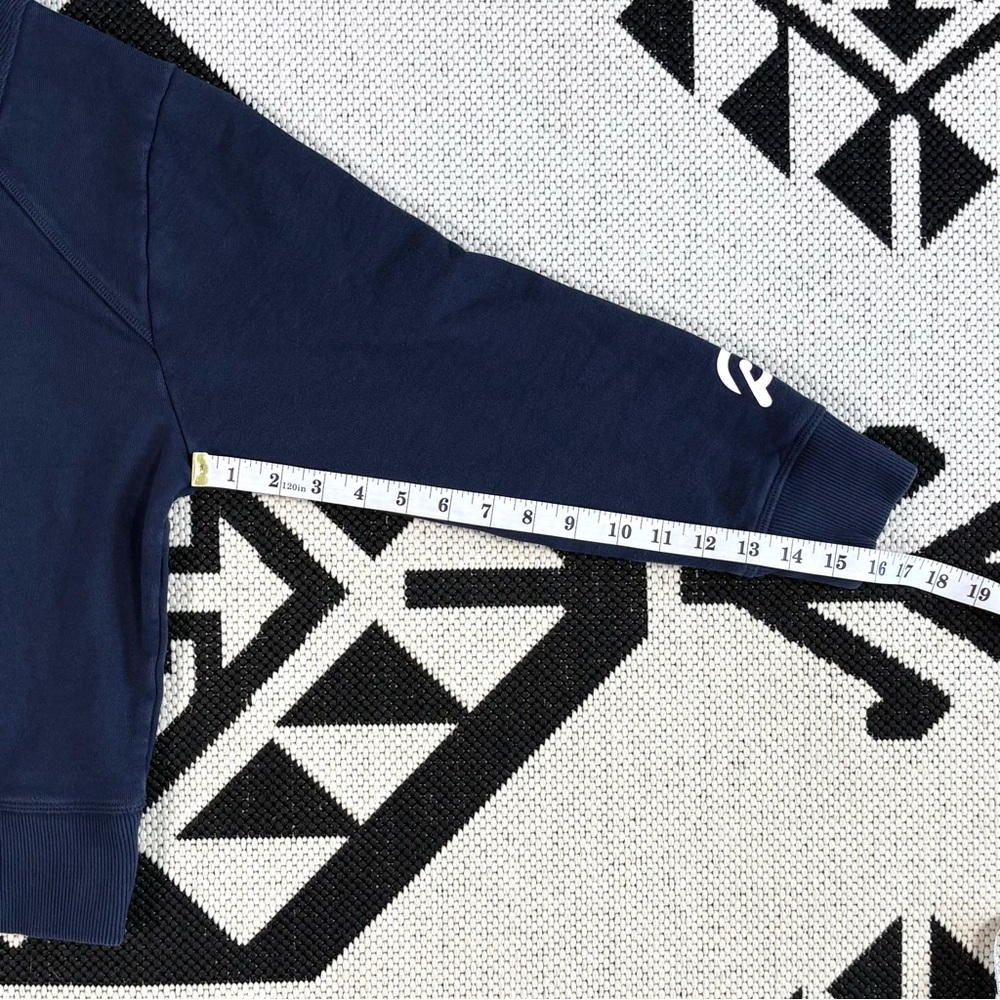 Peloton Rib Insert Pullover Hoodie Sweatshirt in Navy Blue Medium - Picture 8 of 13